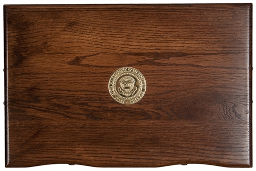 Ronald Reagan Signed Book with Wood Presentation Box (JSA)